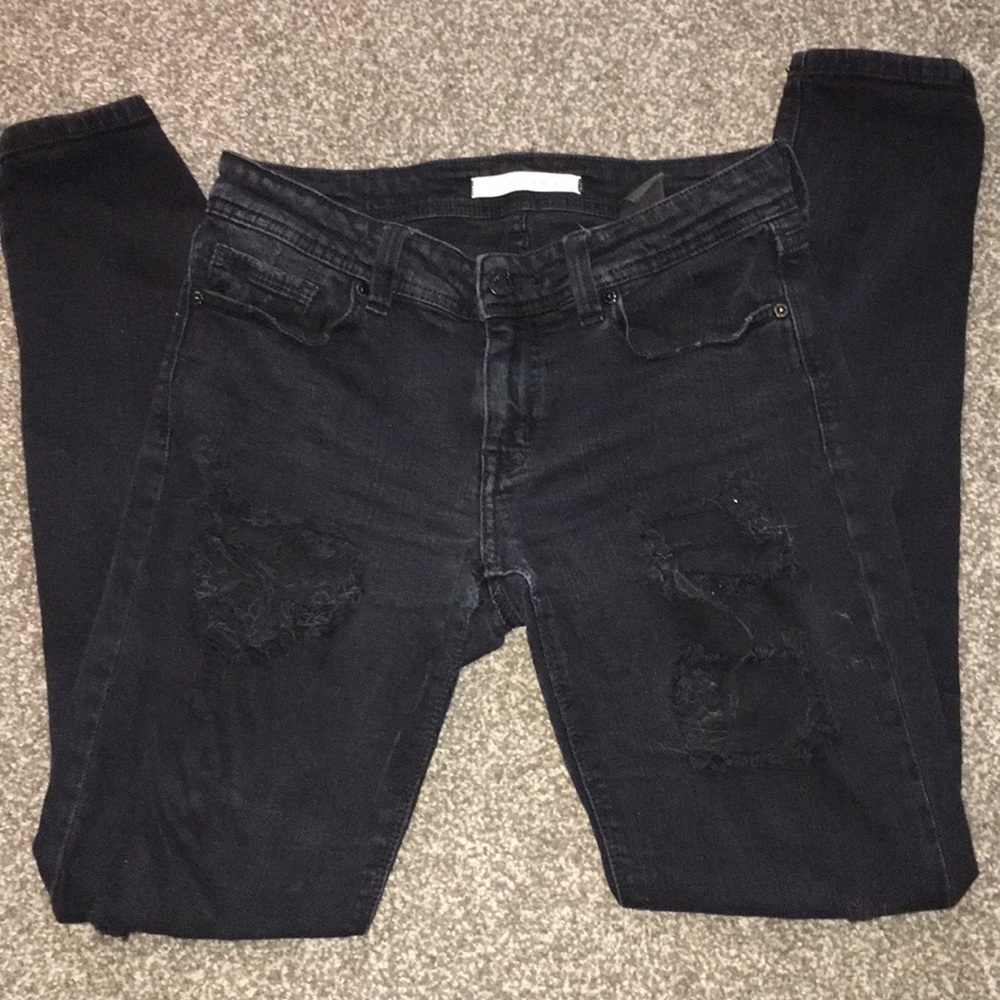 Eunina Black Ripped Jeans